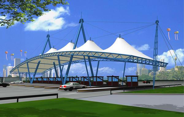 收费站膜结构建筑